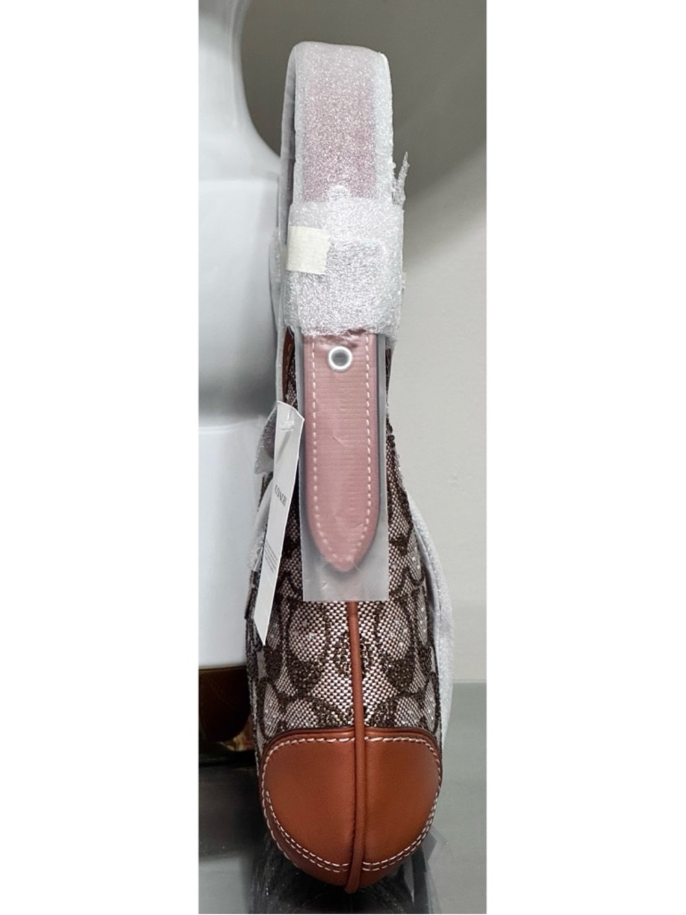 COACH Hamptons Hobo Bag In Crystal Signature Jacquard - Picture 4 of 14